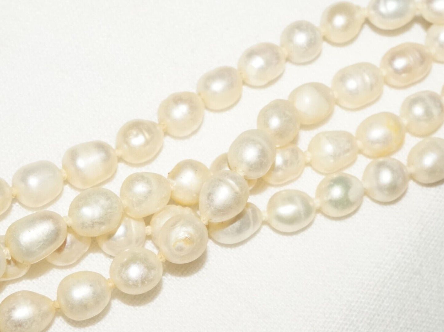 Vintage Baroque Pearl Necklace 62" no Clasp (FeD)#2