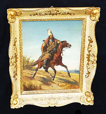 1910s Middle Eastern/Mongolian Oil Painting "Tribesman on a Horse" by Graf (Ber)