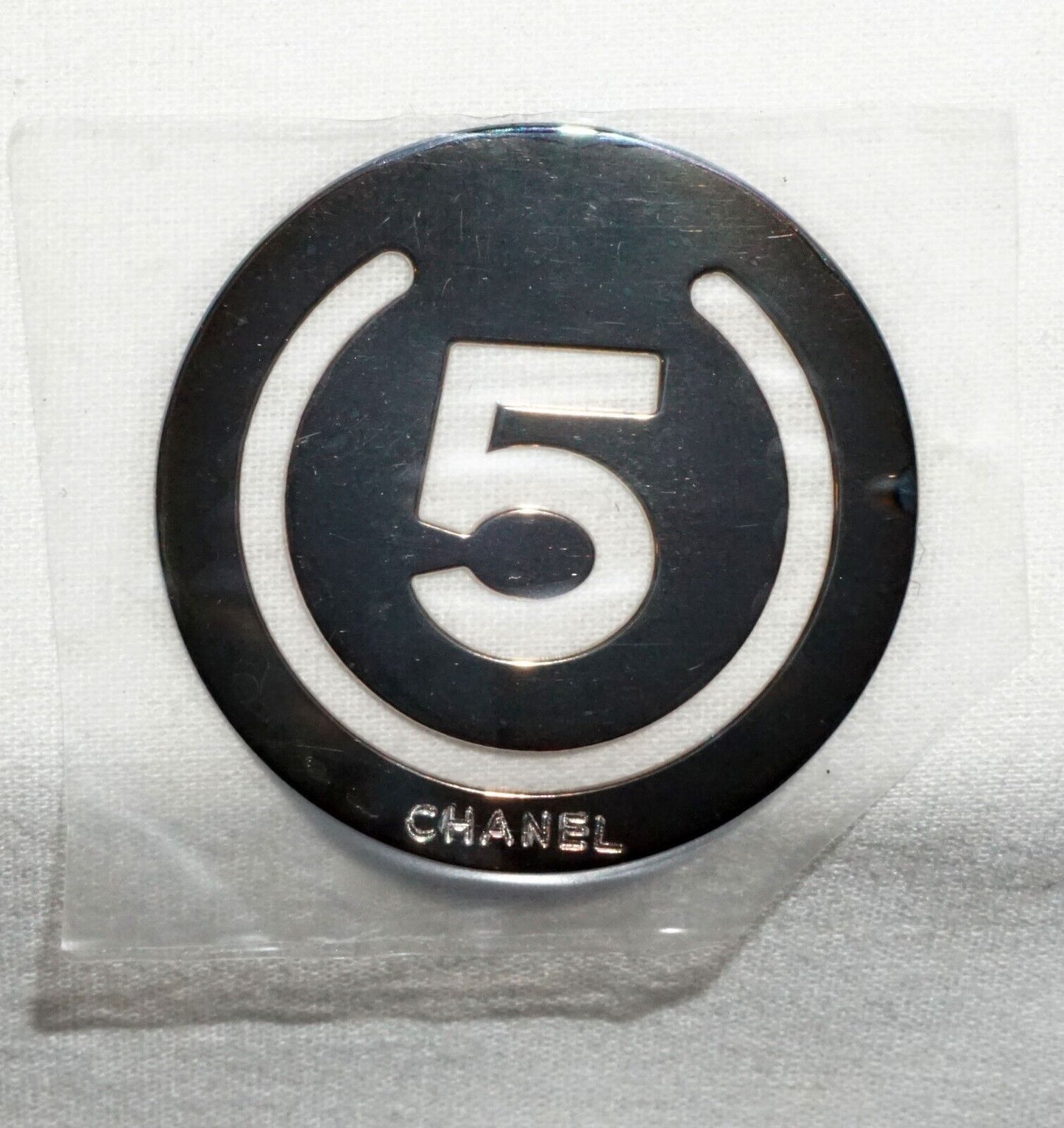 Vintage French Sterling Silver Chanel #5 Motif Bookmark by Chanel (InS)