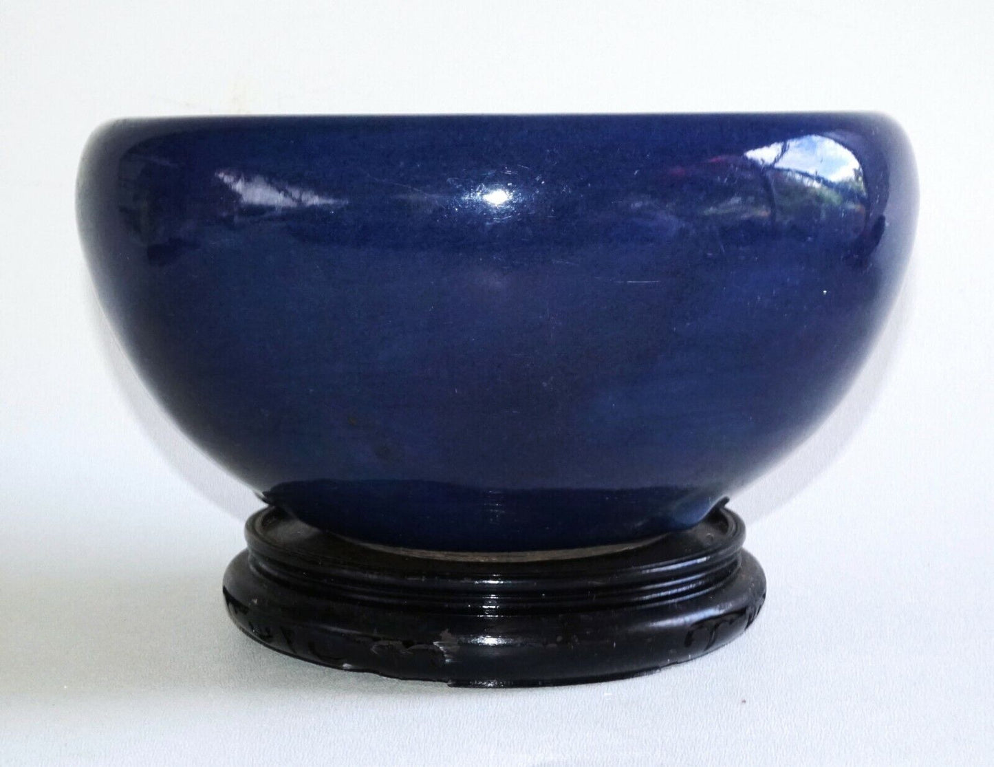 19C Chinese Qing Cobalt Blue Incense Burner w. 3x Knob Design (AHB)