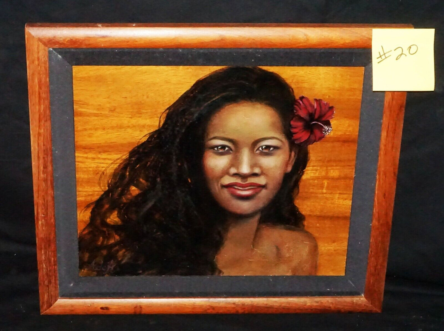 1990s Hawaii Oil Portrait Painting "Hawaiian Woman" by Alaina deHavilland (***)