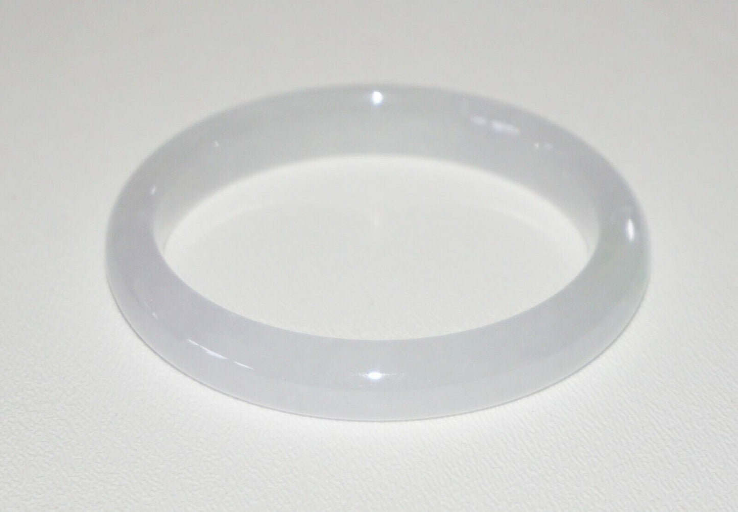 Vintage Chinese Semi Translucent White Jadeite Jade Bangle Bracelet (NoN) B1