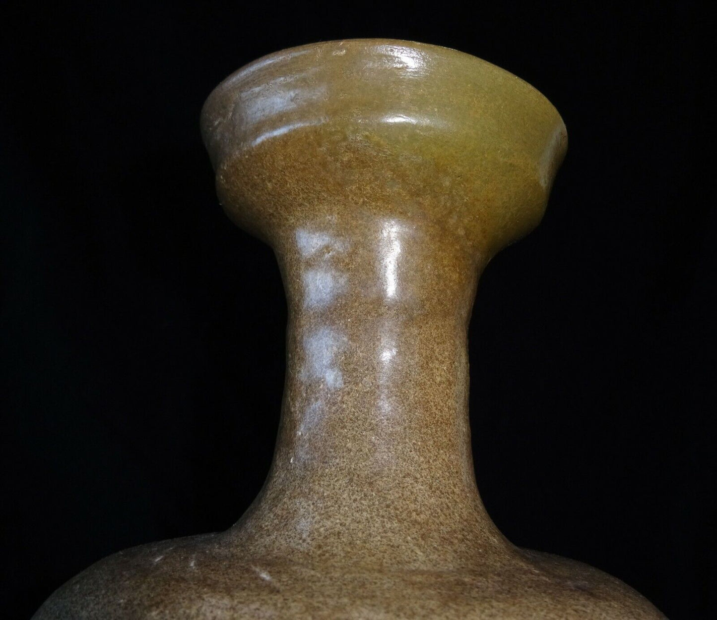 11C Korean Koryŏ Period Celadon Glaze Pottery Bottle w. Restored Top (HeN) IC