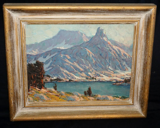 30s California Oil Painting Big Pine Lake Albert Sumner Marshall (1891-1970)(FeP