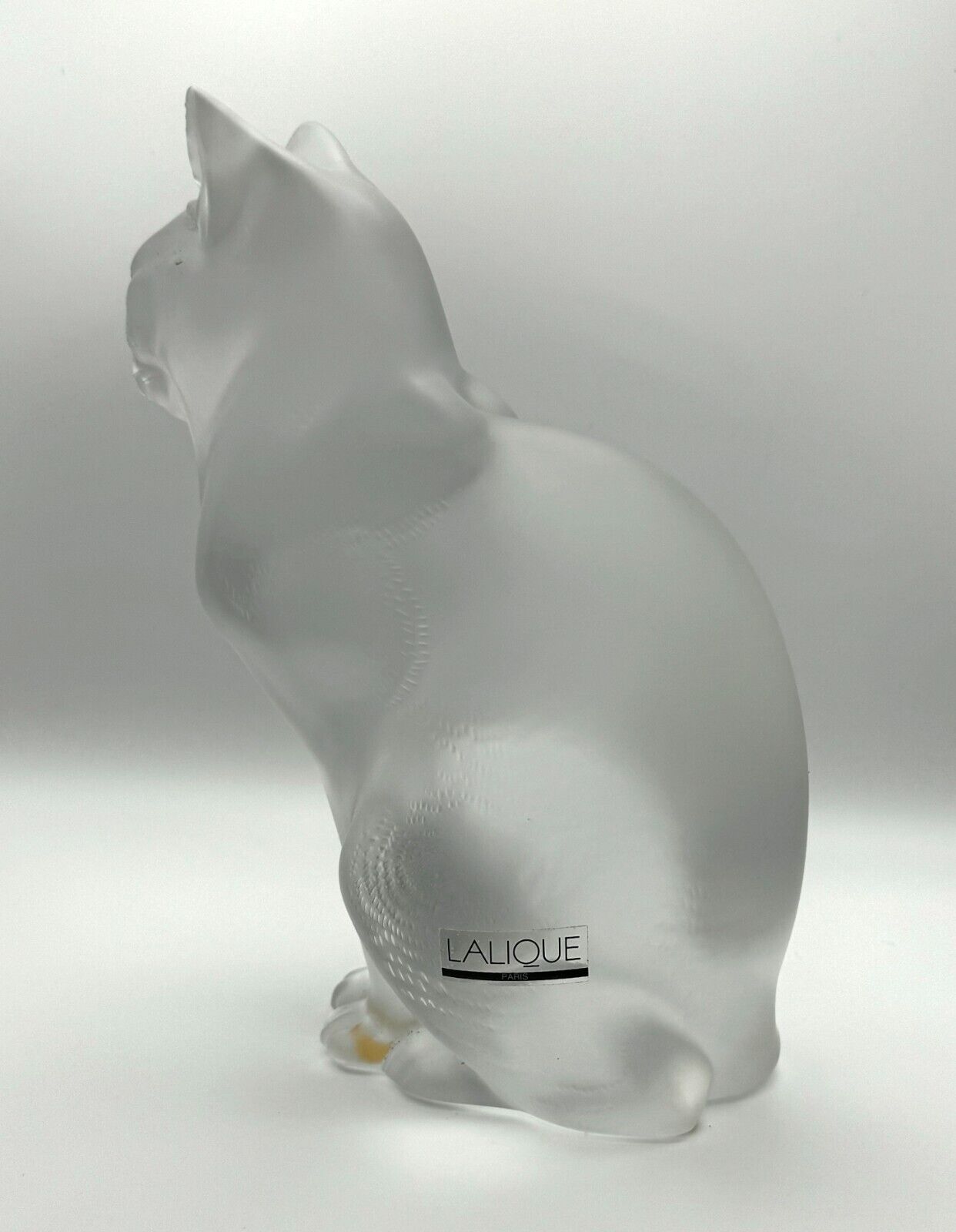 Vintage French Lalique "Chat Assis" Crystal Cat Figurine (TuC)