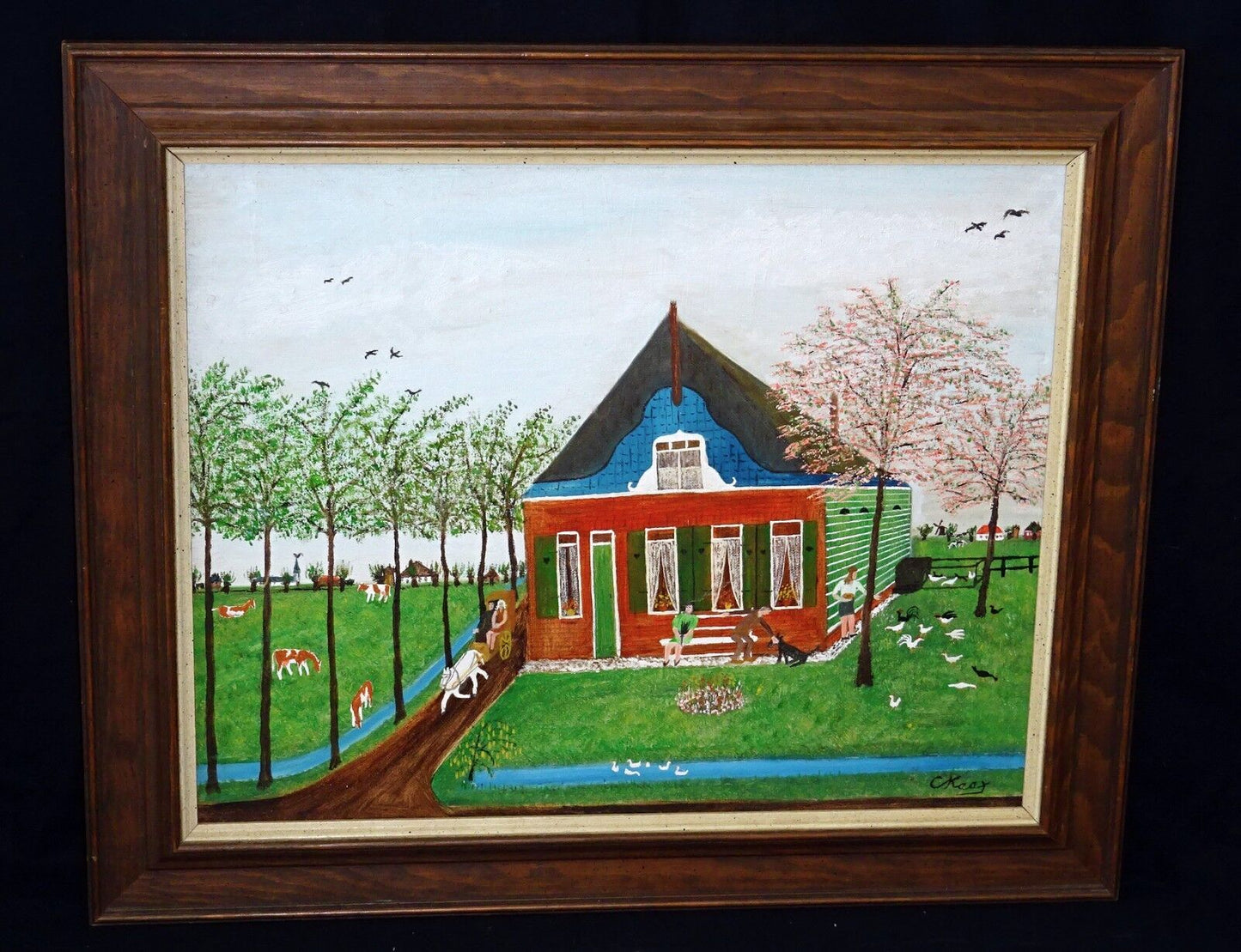 1960s Dutch Oil Painting "Spring in Holland" by Cornelis Kaay (1905-1979) (HMA)