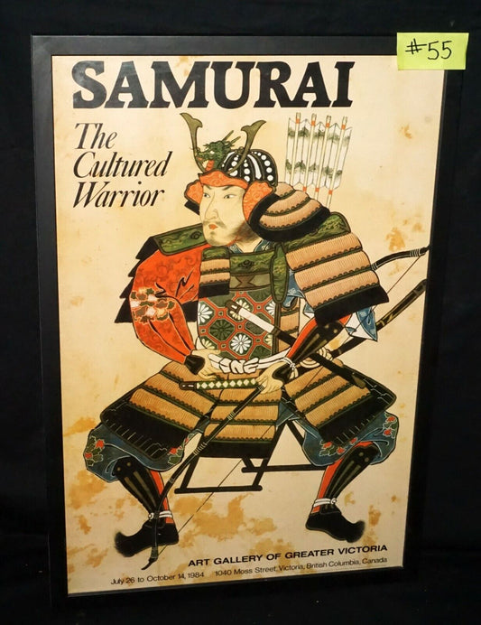 1984 Canada Framed Poster Samurai the Cultured Warrior Art Gallery Victoria(***)