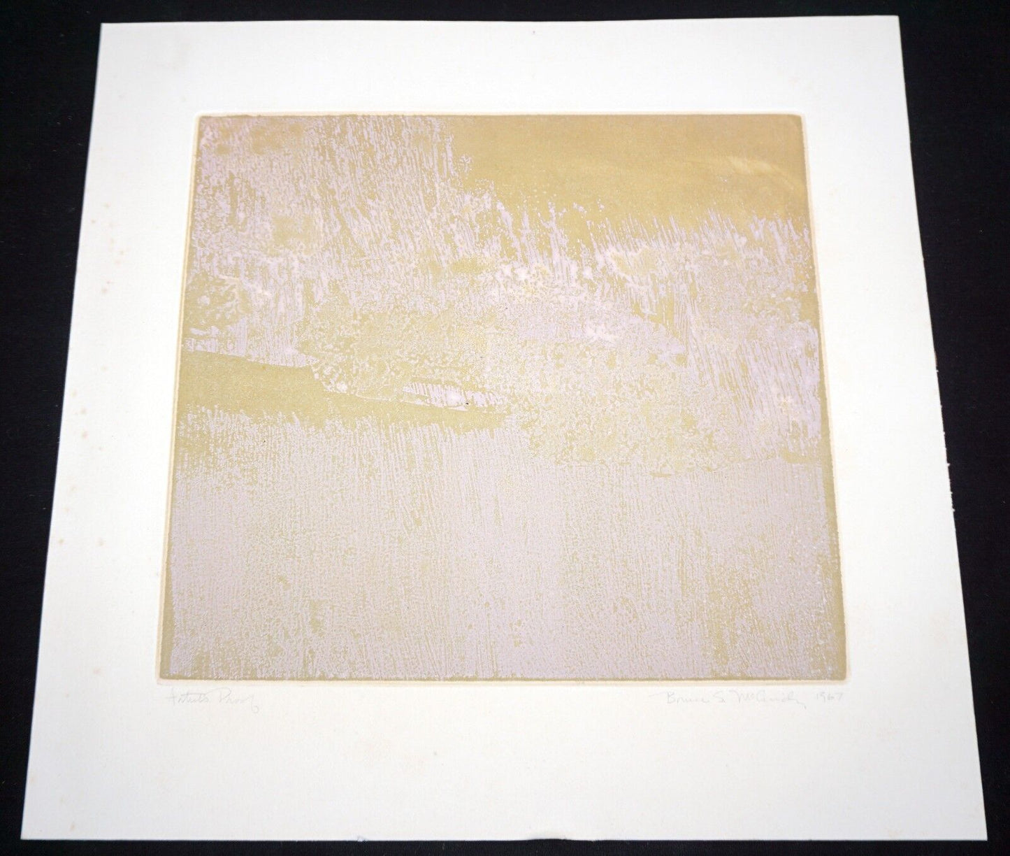 1967 California AP Print Abstract Landscape Study by Bruce McCurdy (Mod)