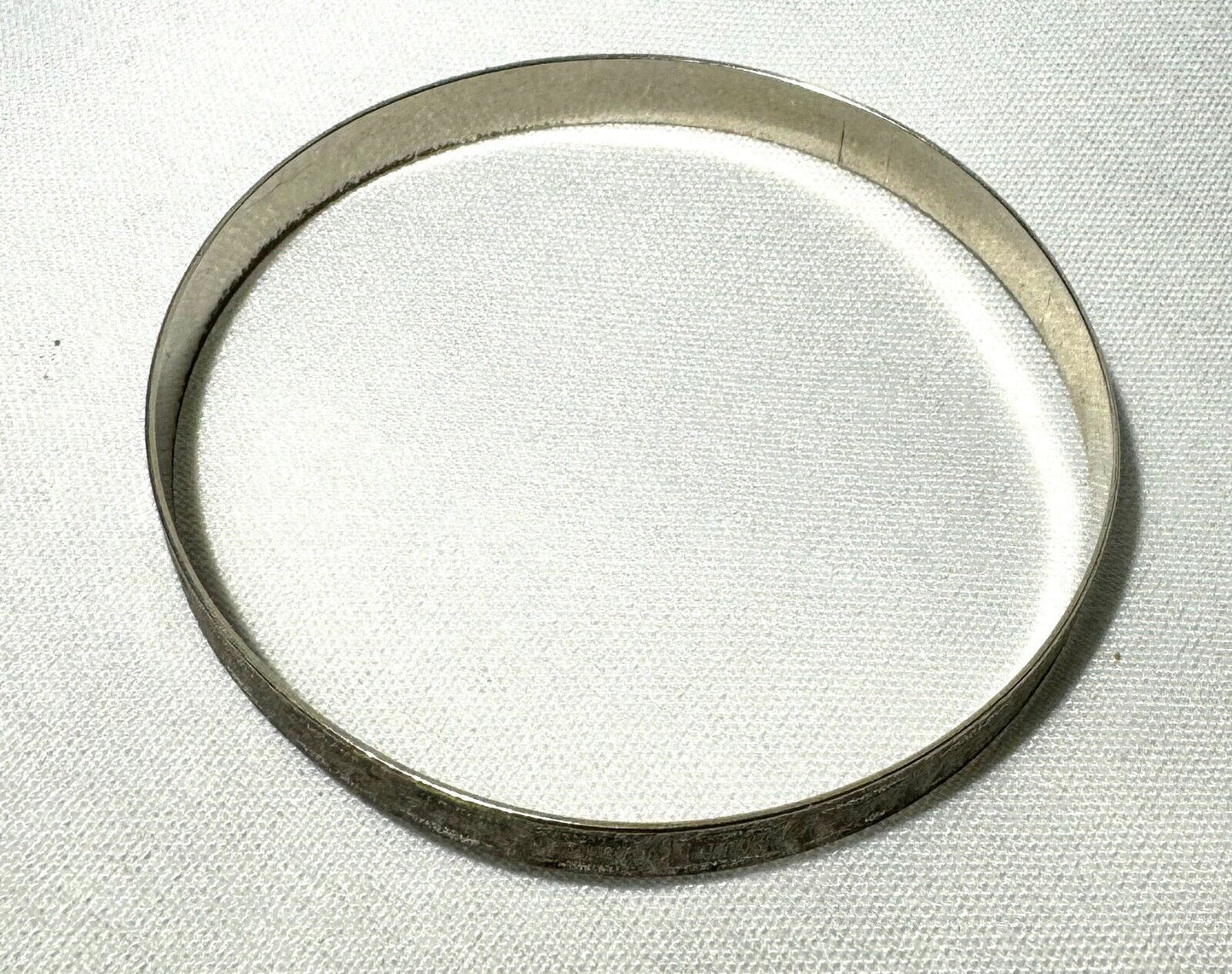 Sterling Silver 925 Beautifully Etched Bangle 2 1/2" x 2 5/8" (LoC)7