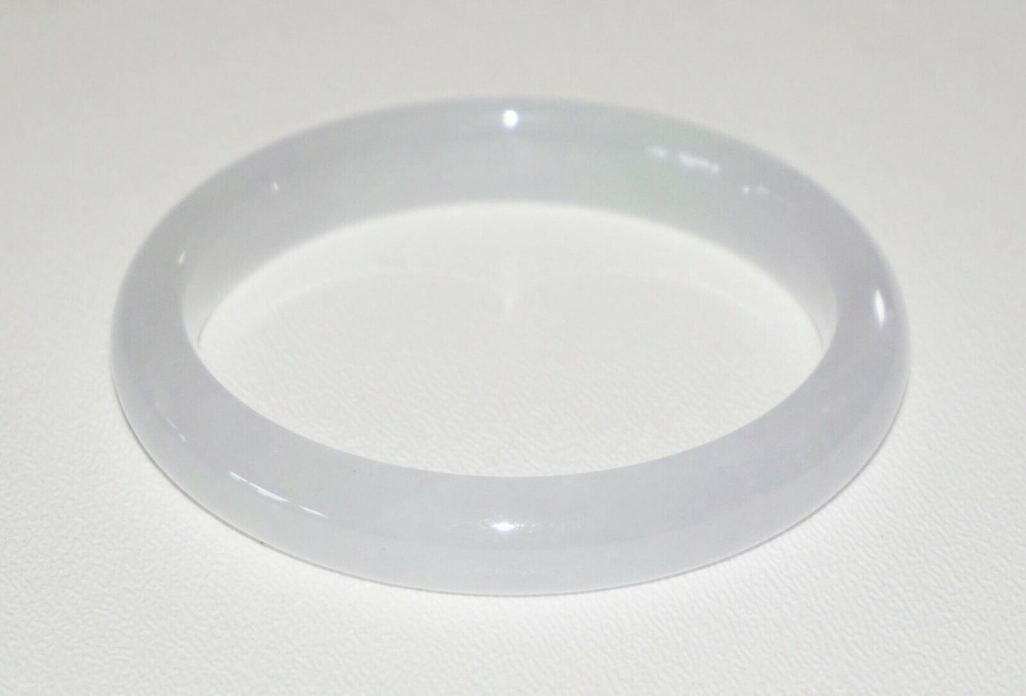 Vintage Chinese Semi Translucent White Jadeite Jade Bangle Bracelet (NoN) B1