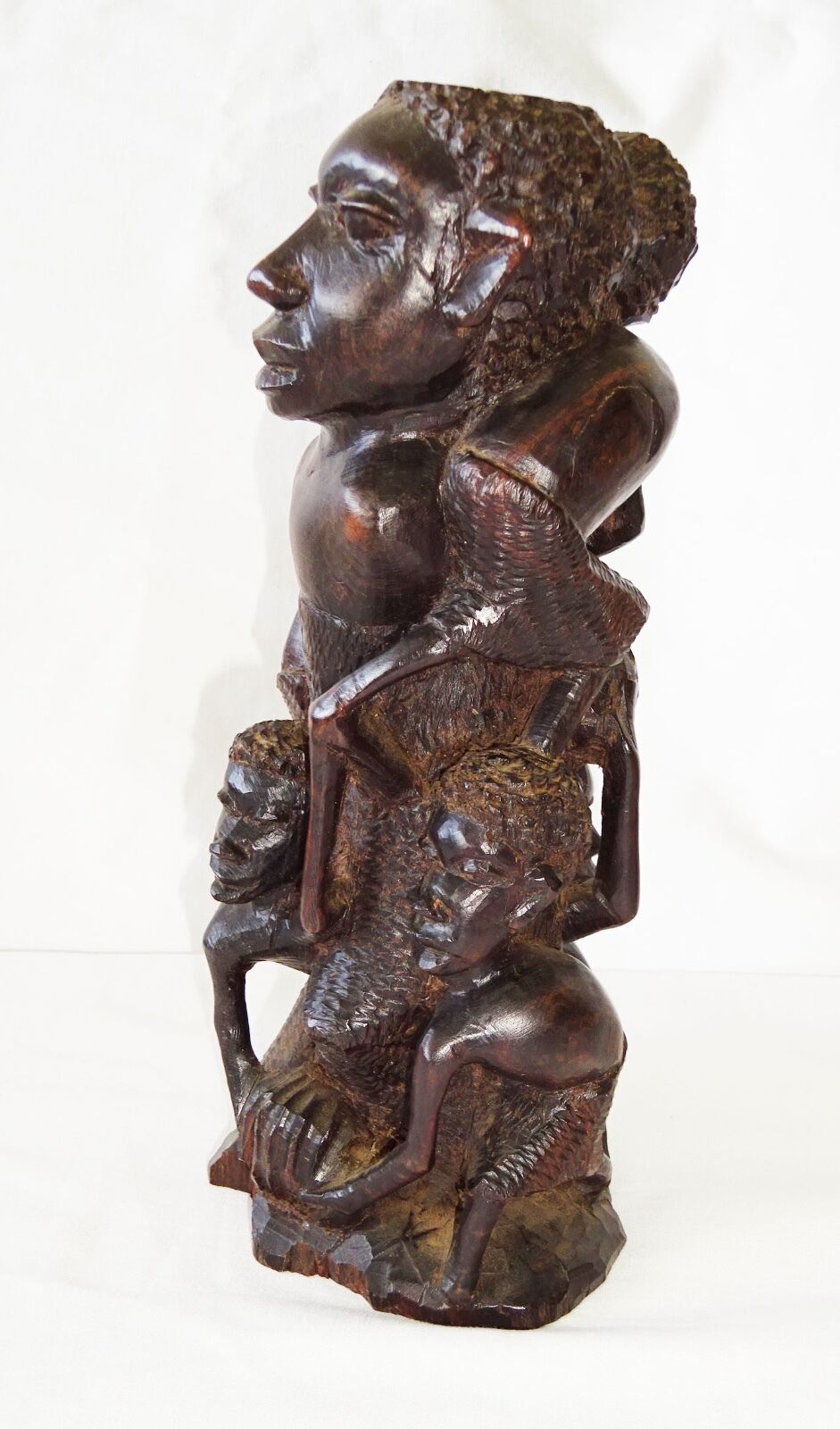 1980 African Kenya Masai Tribe Hardwood Carved Ancestral Figure (Eic)