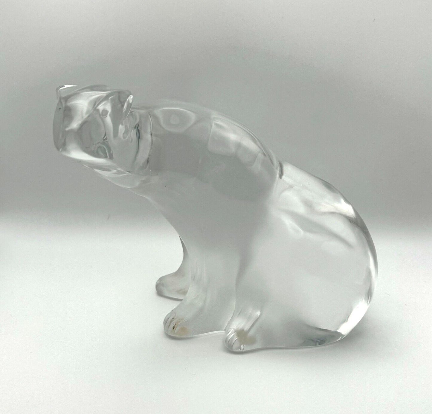 Vintage French Crystal Lalique Polar Bear Figurine (AHB)