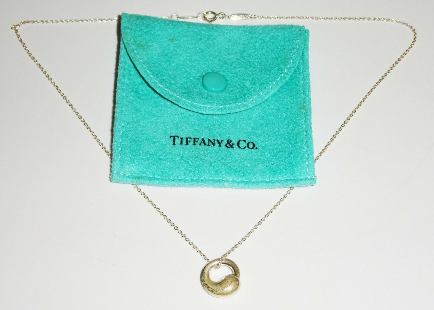 Vintage US Sterling Silver Necklace w. Eternal Circle by Tiffany & Co. (HoP)