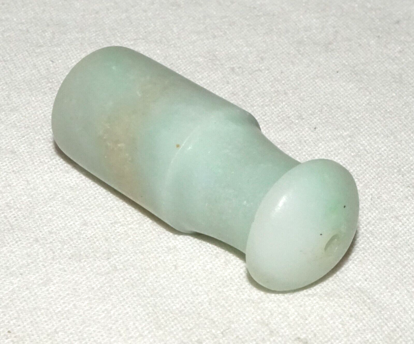 Vintage Chinese Jadeite Jade Carved Cigarette Holder 1 ⅝ inches (InS)#L4