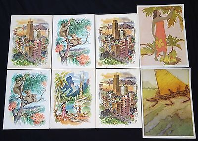 8x 1950s Matson & Royal Hawaiian Menu Covers by Kelly & Macouillard (Cra) Lot#2