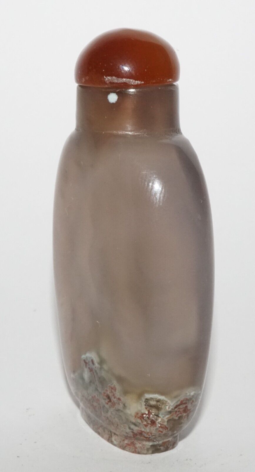 Vintage Chinese Semi Translucent Agate Snuff Bottle w. Agate Stopper (LeS) G16