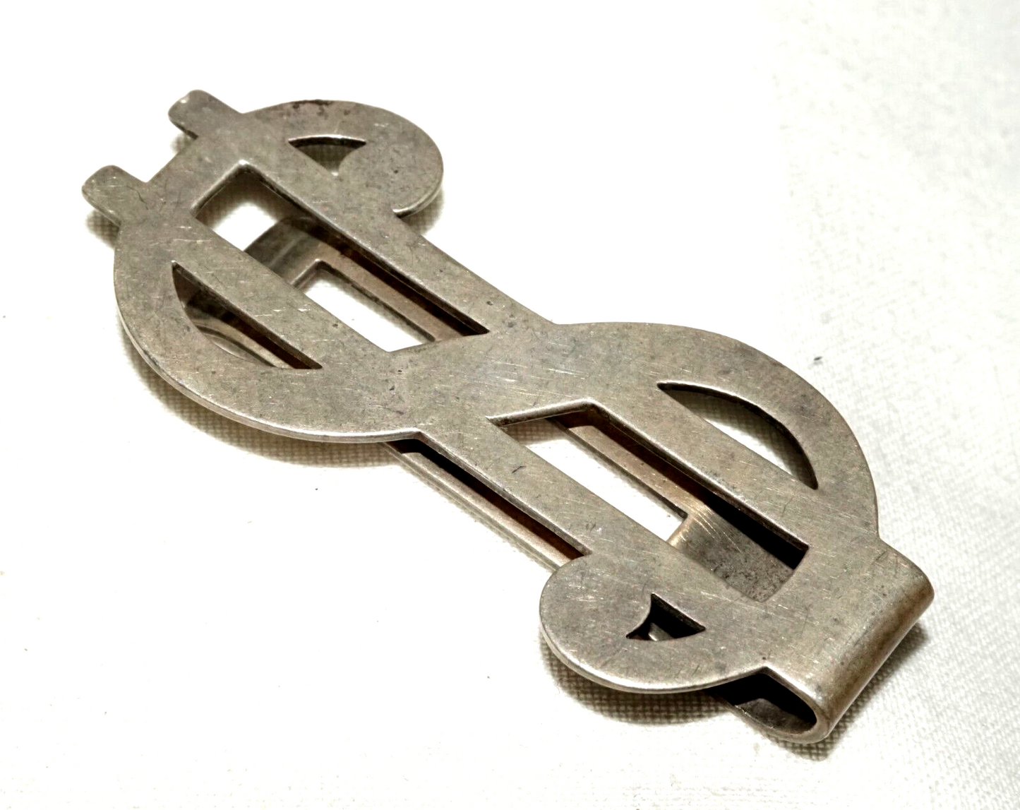 Vintage US Sterling Silver Dollar Sign $$ Money Clip by Swank (TuD)