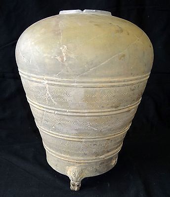 2CT Chinese Han Dynasty Clay Granary Storage Jar - reconstructed (Geo) IC