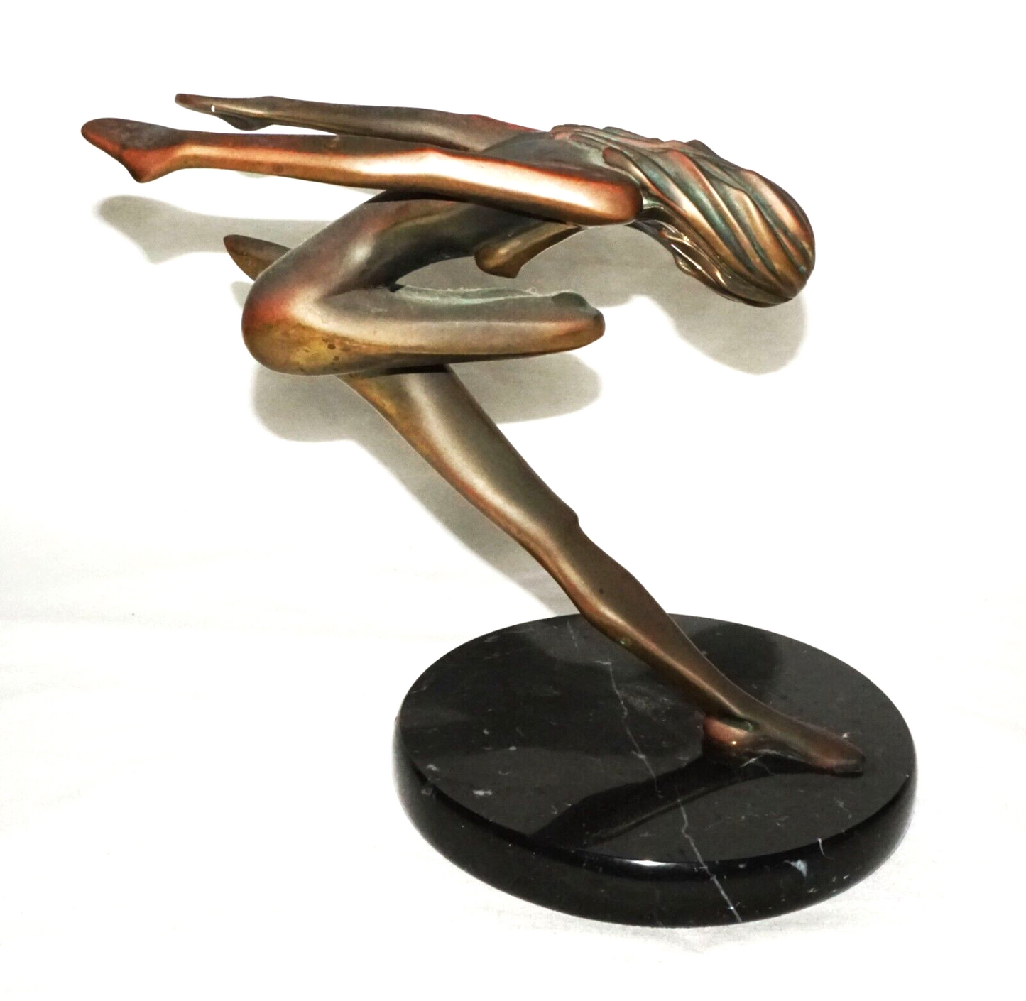 Vintage US Bronze Sculpture 51/100 Nude Dancer by Tom Bennett (b.1928) (InS)