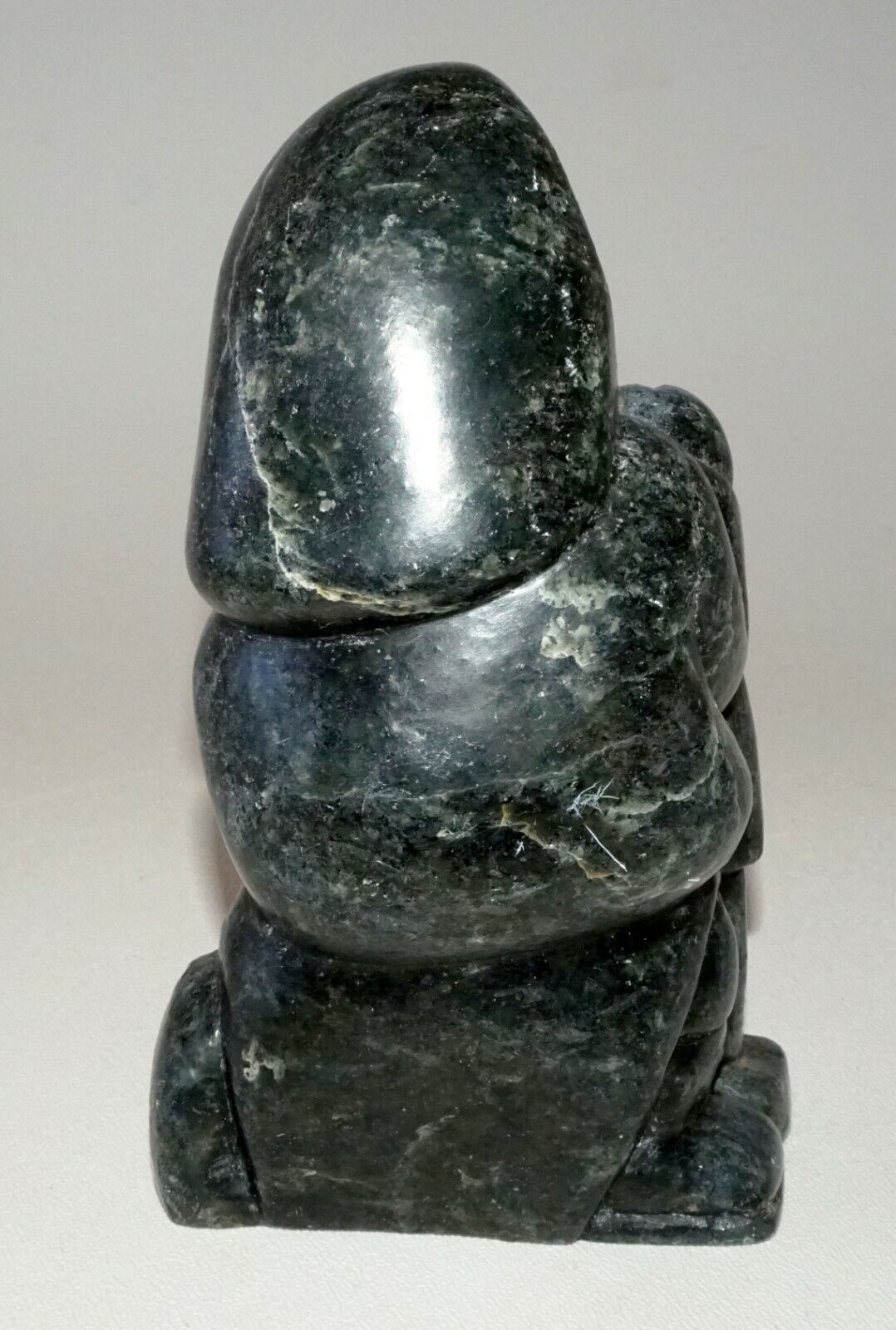 1993 Inuit Eskimo Stone Carved Figure by Adamie Ningiuk Inukjuak (CLB)