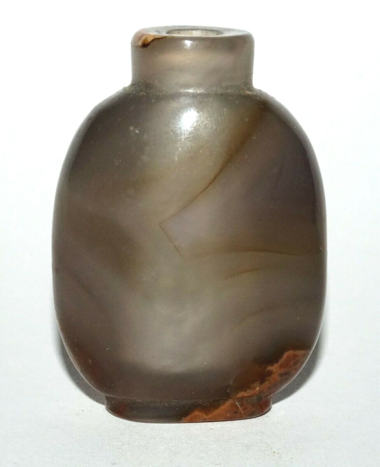 Vintage Chinese Semi Translucent Included Agate Snuff Bottle - no top (LeS) G4