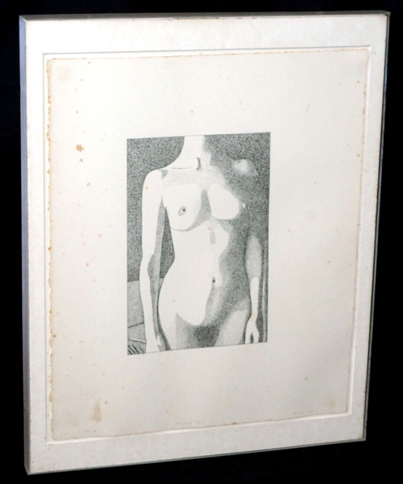 '77 US Ink Drawing Standing Female Figure Michael Vinson Clark (B 1946)(PaR)