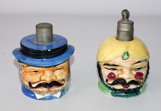 2xVintage Japanese Pioneer C Mose & Co NY Pottery Men Speciality Lighter(Wel)#16