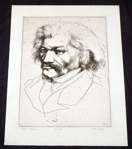 1964 California Print "Frederick Douglass" by Thomas Cornell (1937-2012)(Mod)