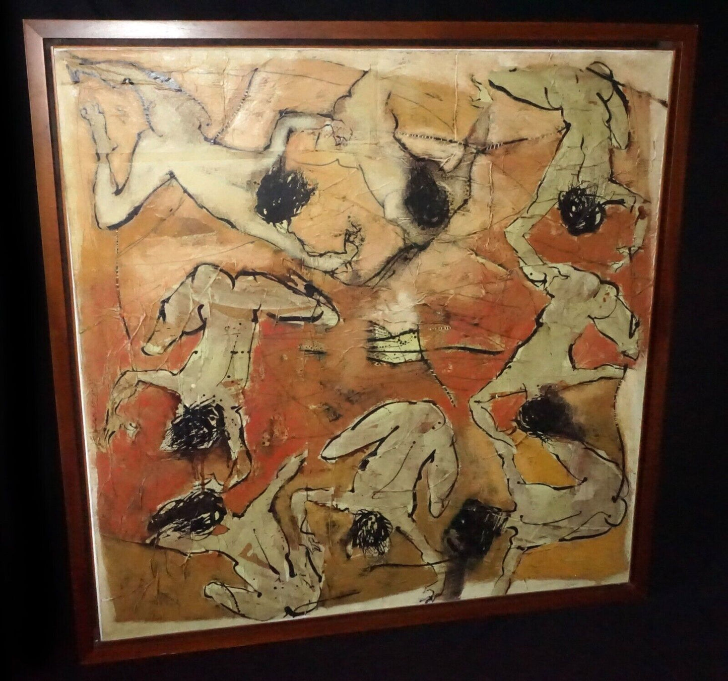 2001 Indonesian Mixed Media Painting "Circle of Life" by Putu Sutawijaya (CuM)