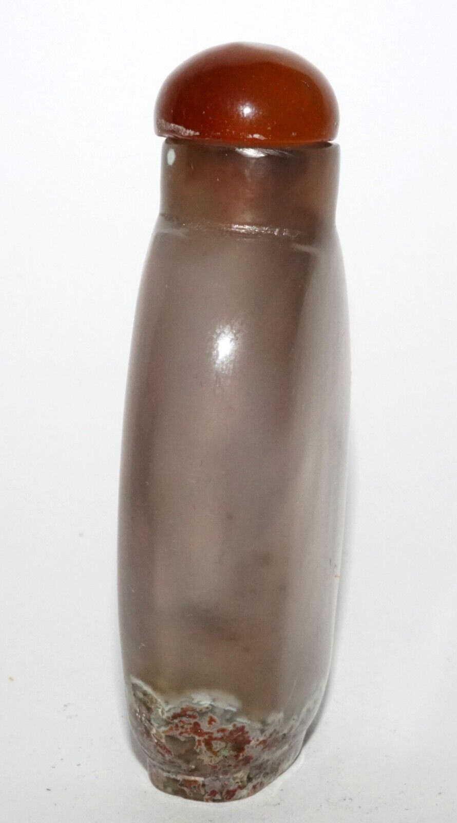 Vintage Chinese Semi Translucent Agate Snuff Bottle w. Agate Stopper (LeS) G16