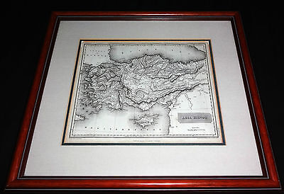 1817 BRITISH FRAMED MAP of ASIA MINOR - DRAWN ARROWSMITH/ ENGRAVED S.Y. HALL(***