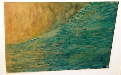 1965 Italian Abstract Oil Painting "Ocean" by Mario Lepore (1908-1972) (Rud)