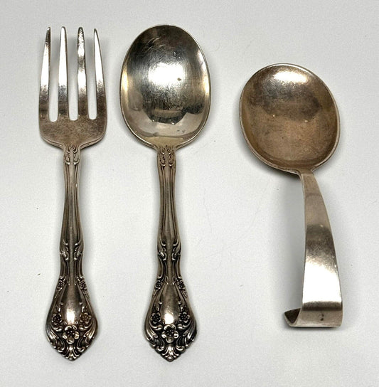 Vintage Sterling Silver Baby Feeding Set – Chateau Rose by Alvin (MiM)