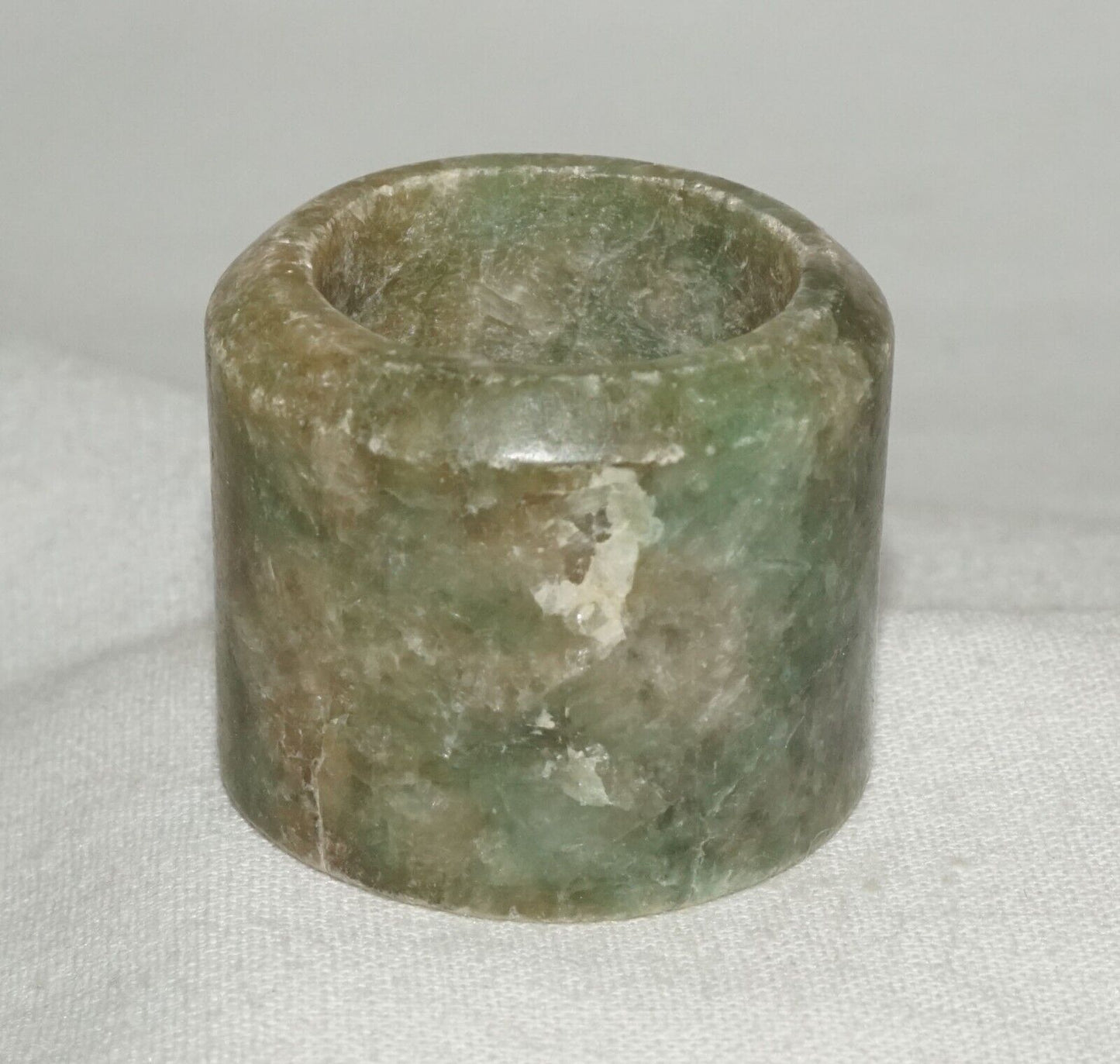 Antique Chinese Well Worn Jadeite Jade Archers Ring Sz. 10.25 (Les)L21