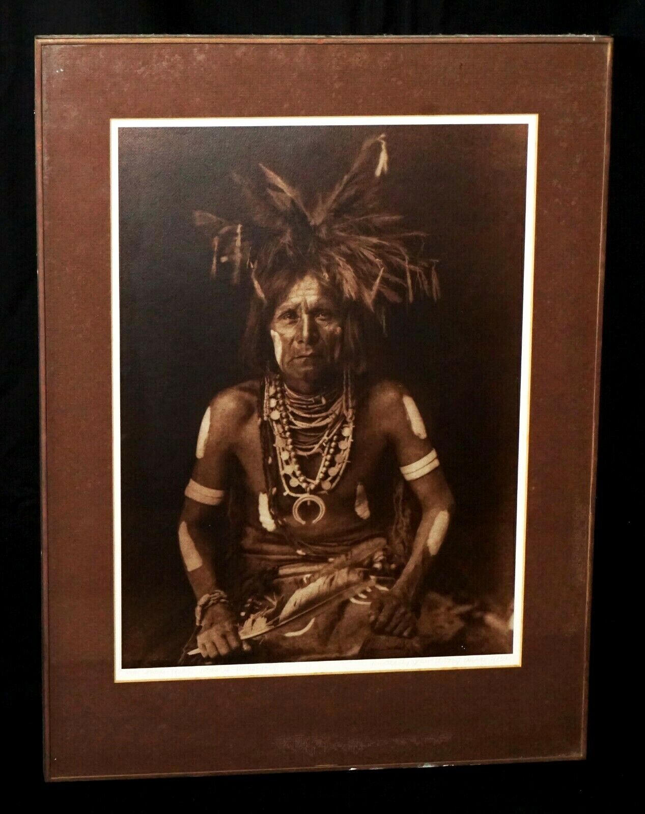 US Photo Print Hopi Snake Priest After Edward Curtis by Jean-Anthony Du Lac(BsG)