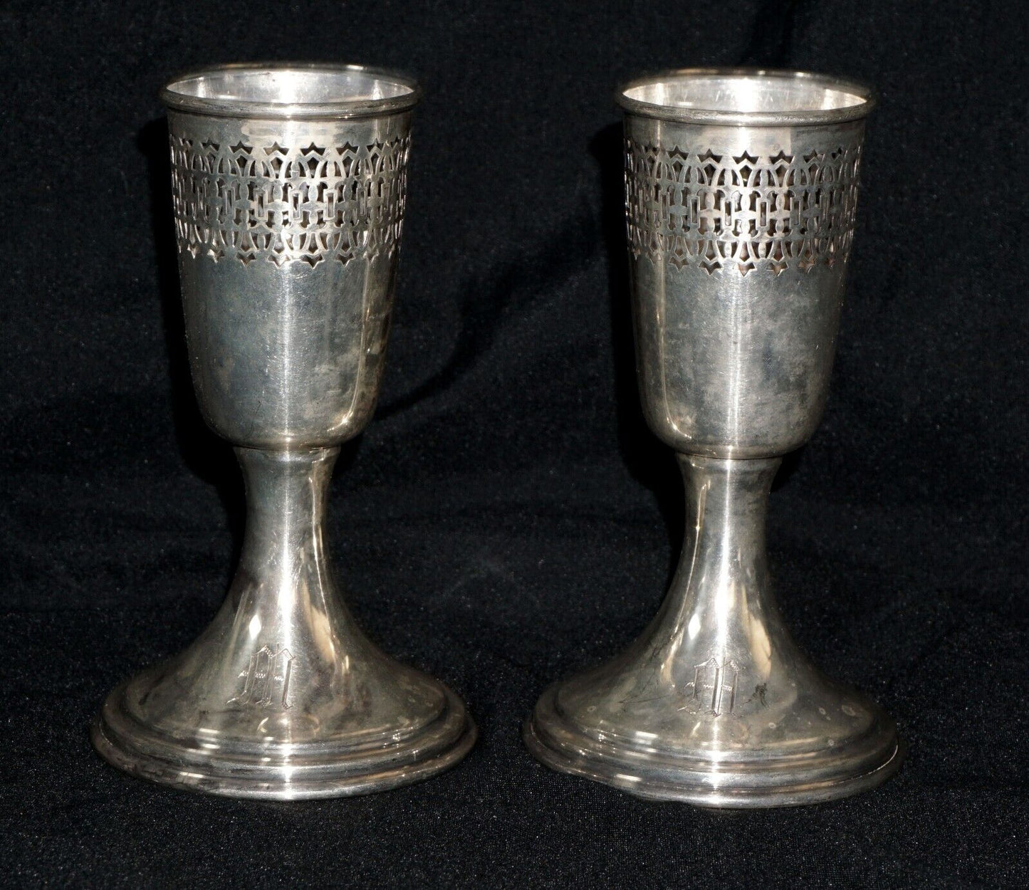 Vintage Pair of Jennings Silver Company (J.S. Co.) Candlesticks (MaC)