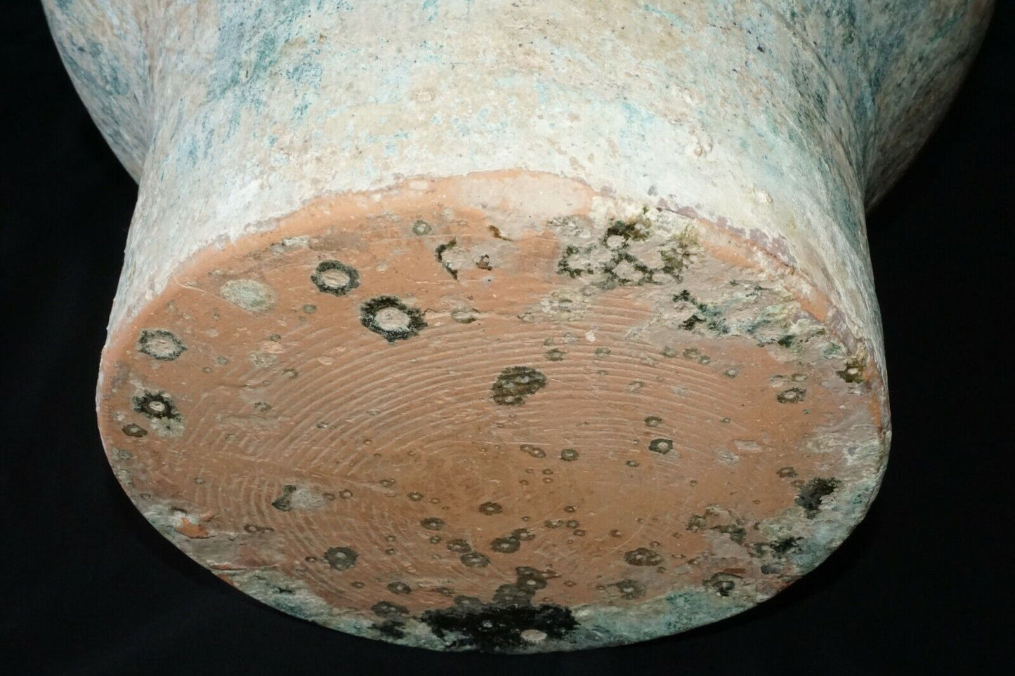 2000 Year Old Chinese Han Period Green Glaze Stoneware Hu Jar Iridescence (FiS)