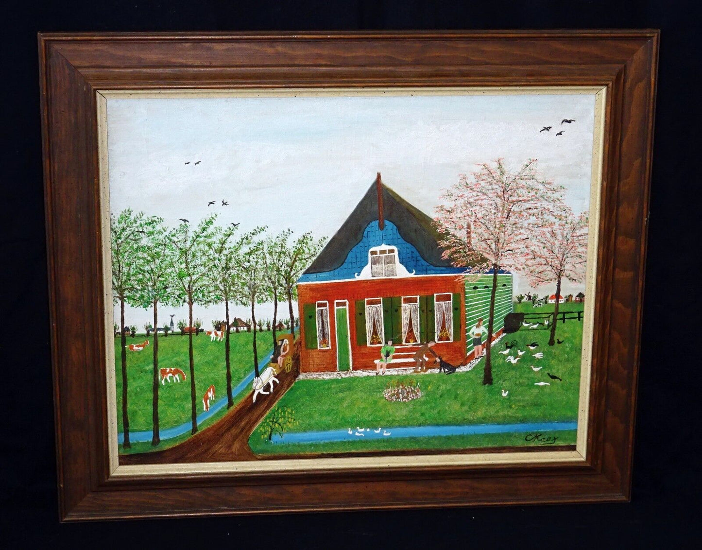 1960s Dutch Oil Painting "Spring in Holland" by Cornelis Kaay (1905-1979) (HMA)