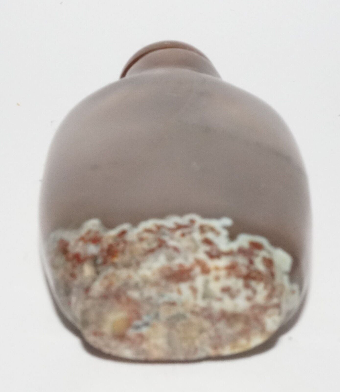 Vintage Chinese Semi Translucent Agate Snuff Bottle w. Agate Stopper (LeS) G16