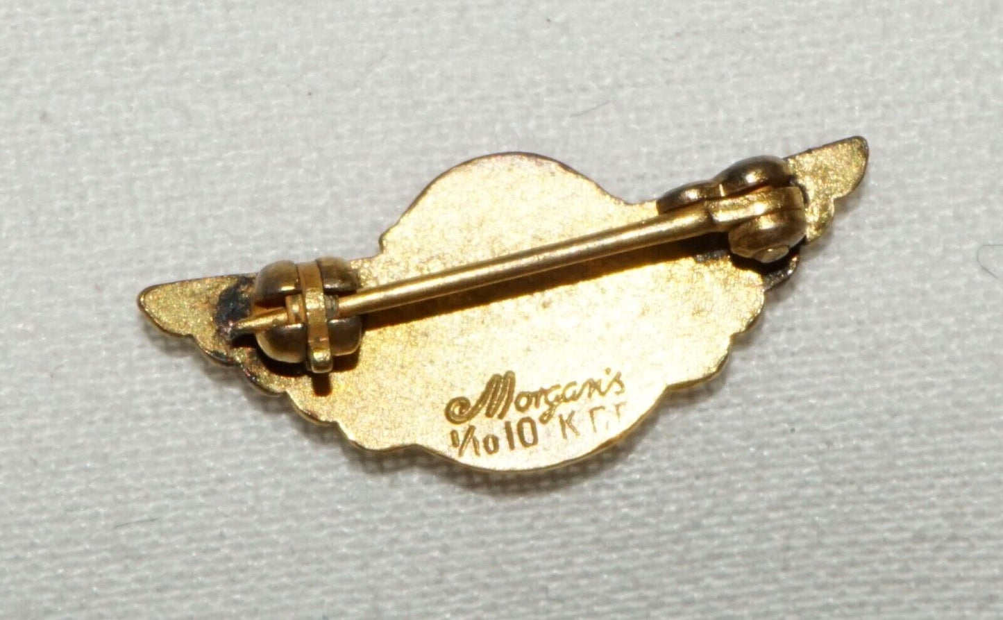 Vintage US 10K Gold Plated 100,000 Mile Pin from United Airlines (ChR)