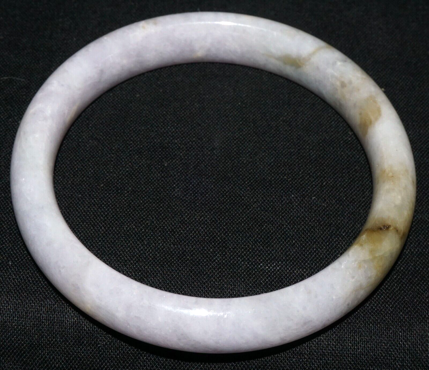 Vintage Chinese Natural Lavender Jade Bangle Bracelet 55mm Diameter (CoM)