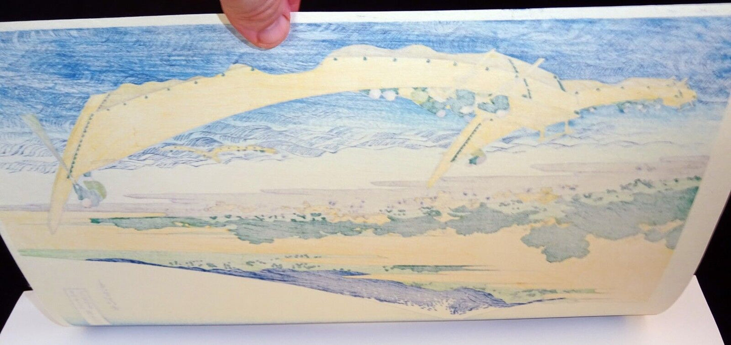 Japanese Woodblock Print Reproduction "Tago-No Ura Beach" by Hokusai (Mod)