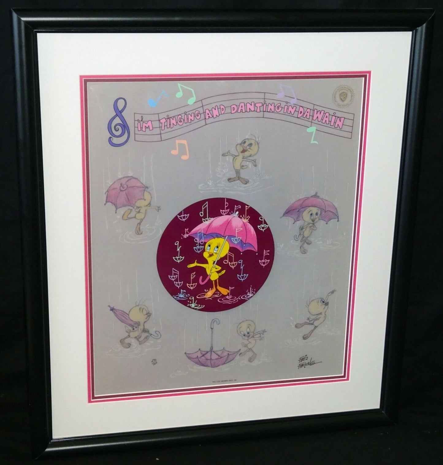 1993 US Warner Bros Print "Tweety Bird Singin' in Da Wain" by Friz Freling (MeG)