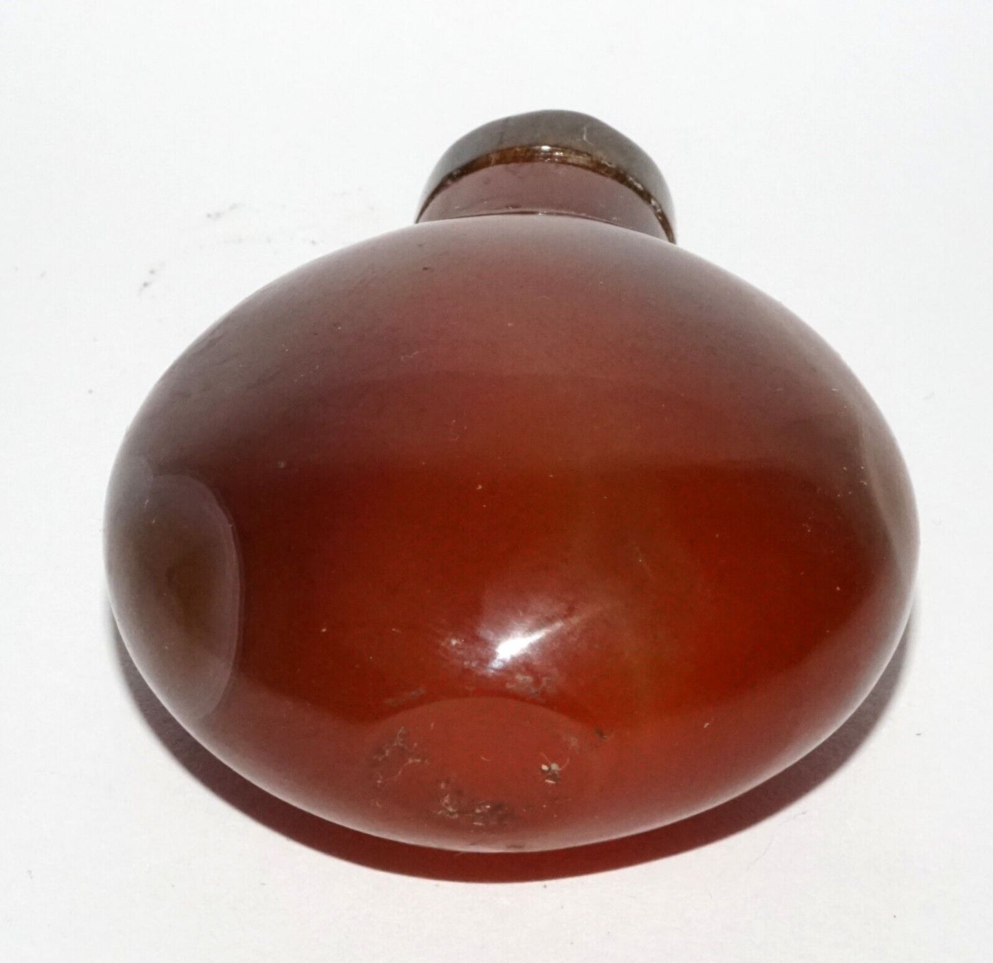 Vintage Chinese Red Banded Agate Snuff Bottle & Tigereye Stopper (LeS) G16