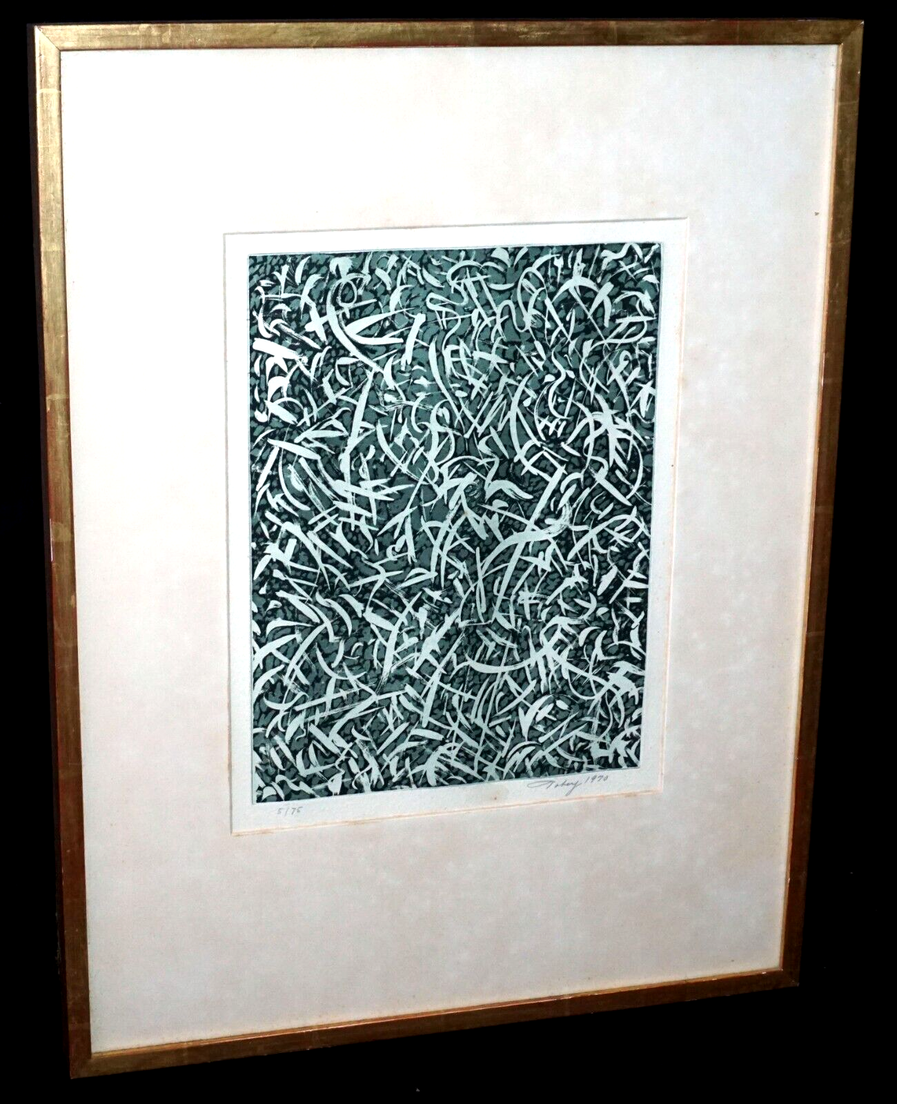 1970 US Aquatint Print 5/75 "Summer Breeze" by Mark Tobey (1890 - 1976)(PaR)