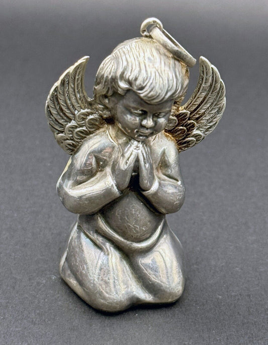 Vintage Sterling RM Thrush Sterling 1973 Praying Angel Ornament (MiM)