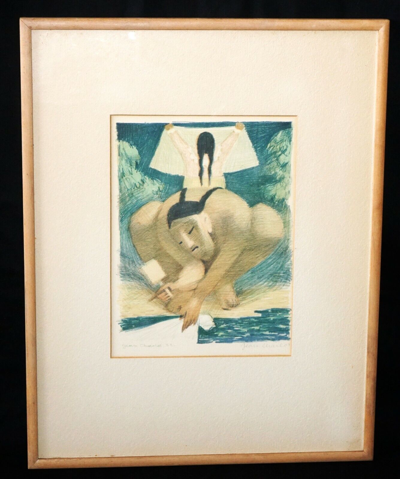 1933 Mexico Print "Mother & Daughter Laundry" by Jean Charlot (1898-1979) (Taf)