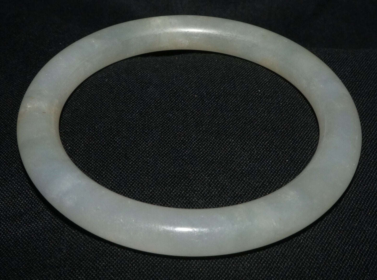 Vintage Chinese Gray Green Off White Jadeite Jade Bangle Bracelet (LeS) B40