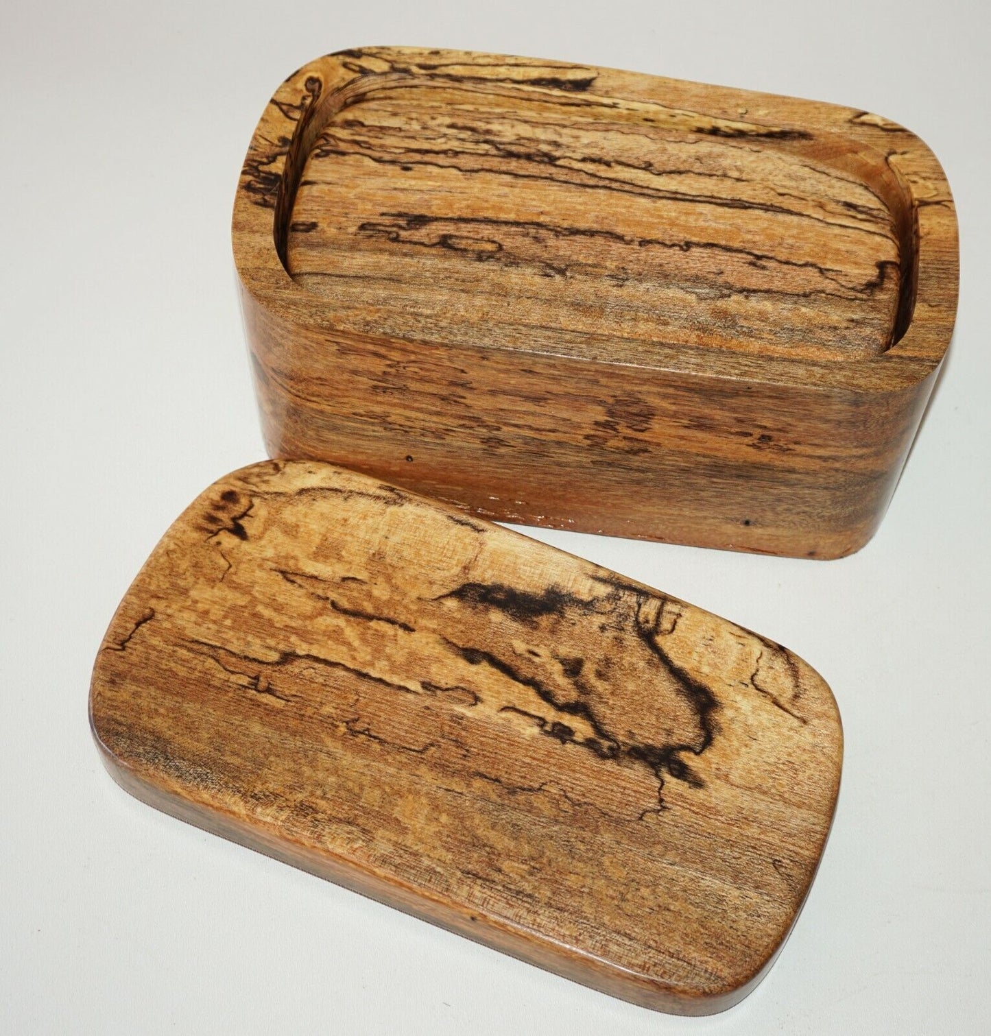 Vintage Hawaii Single Block Carved Mango Wood 4x Box in Box by Janis Allen (JeK)