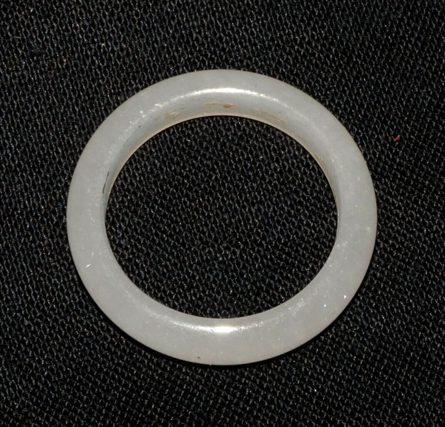 Vintage Chinese Semi Translucent White Jadeite Jade Ring Sz.7 (LeS) R8